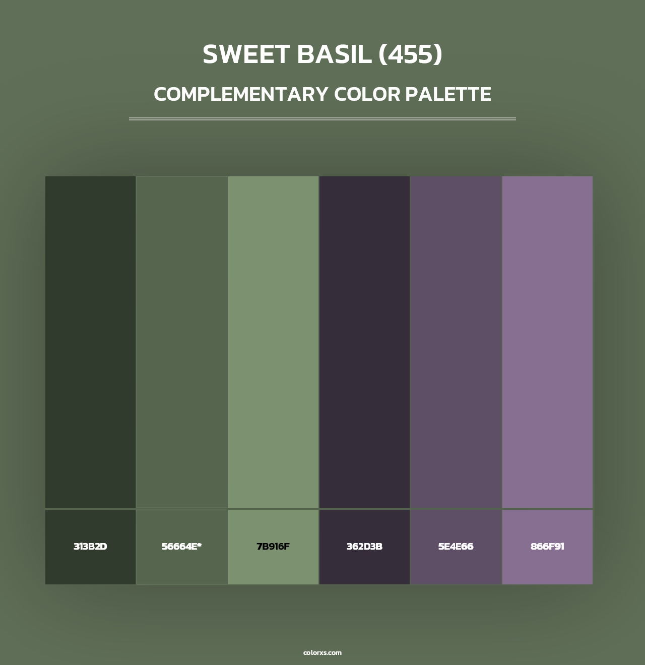 Sweet Basil (455) - Complementary Color Palette