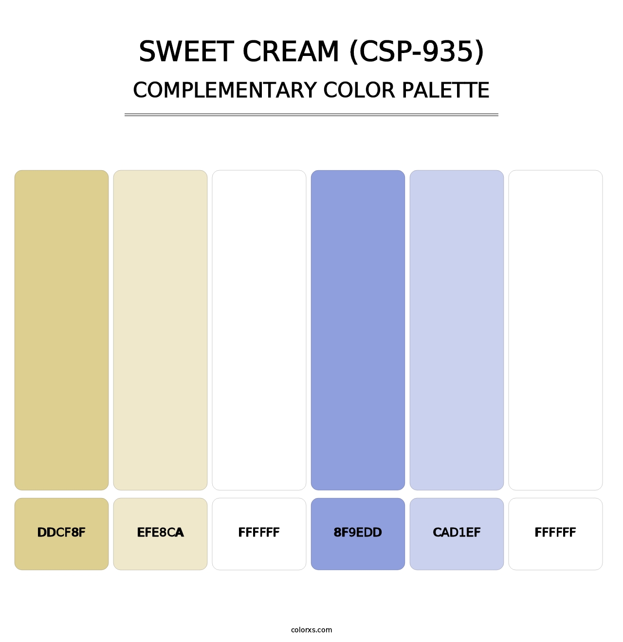 Sweet Cream (CSP-935) - Complementary Color Palette