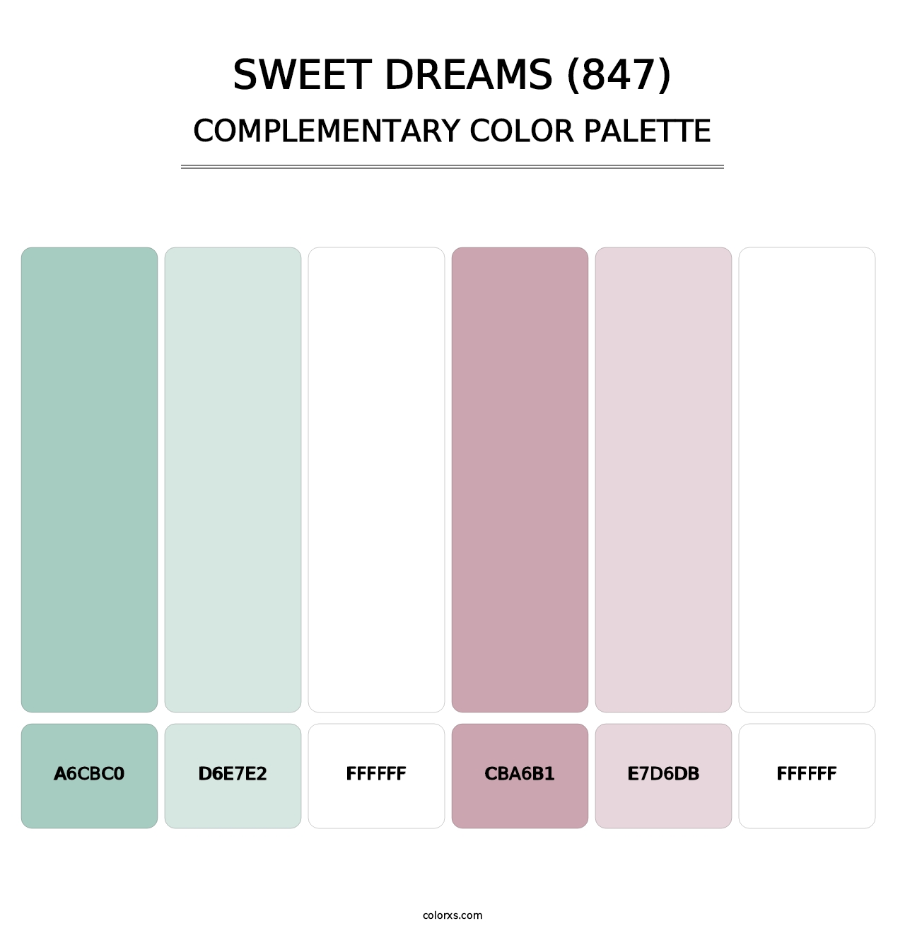 Sweet Dreams (847) - Complementary Color Palette