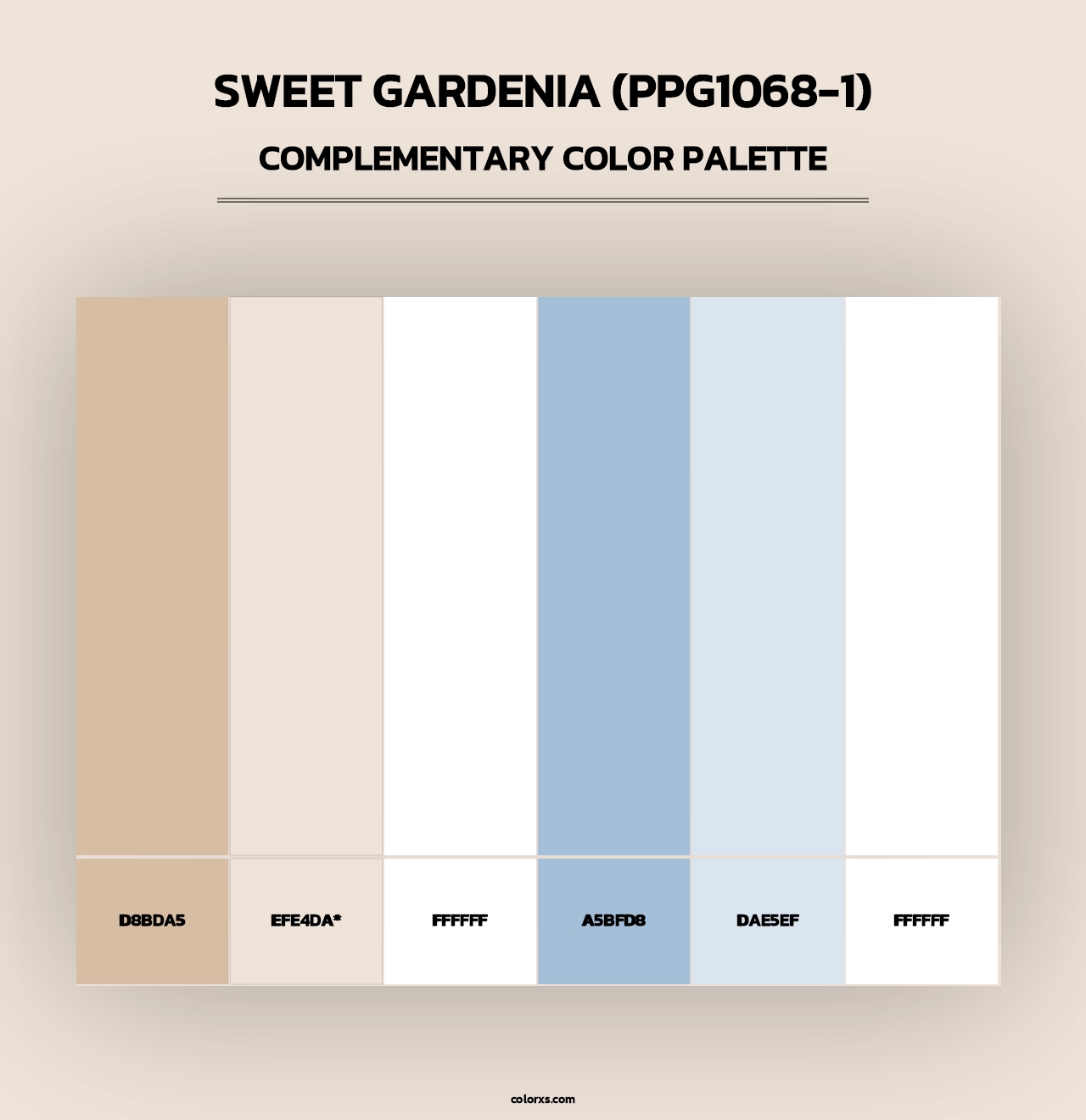 Sweet Gardenia (PPG1068-1) - Complementary Color Palette