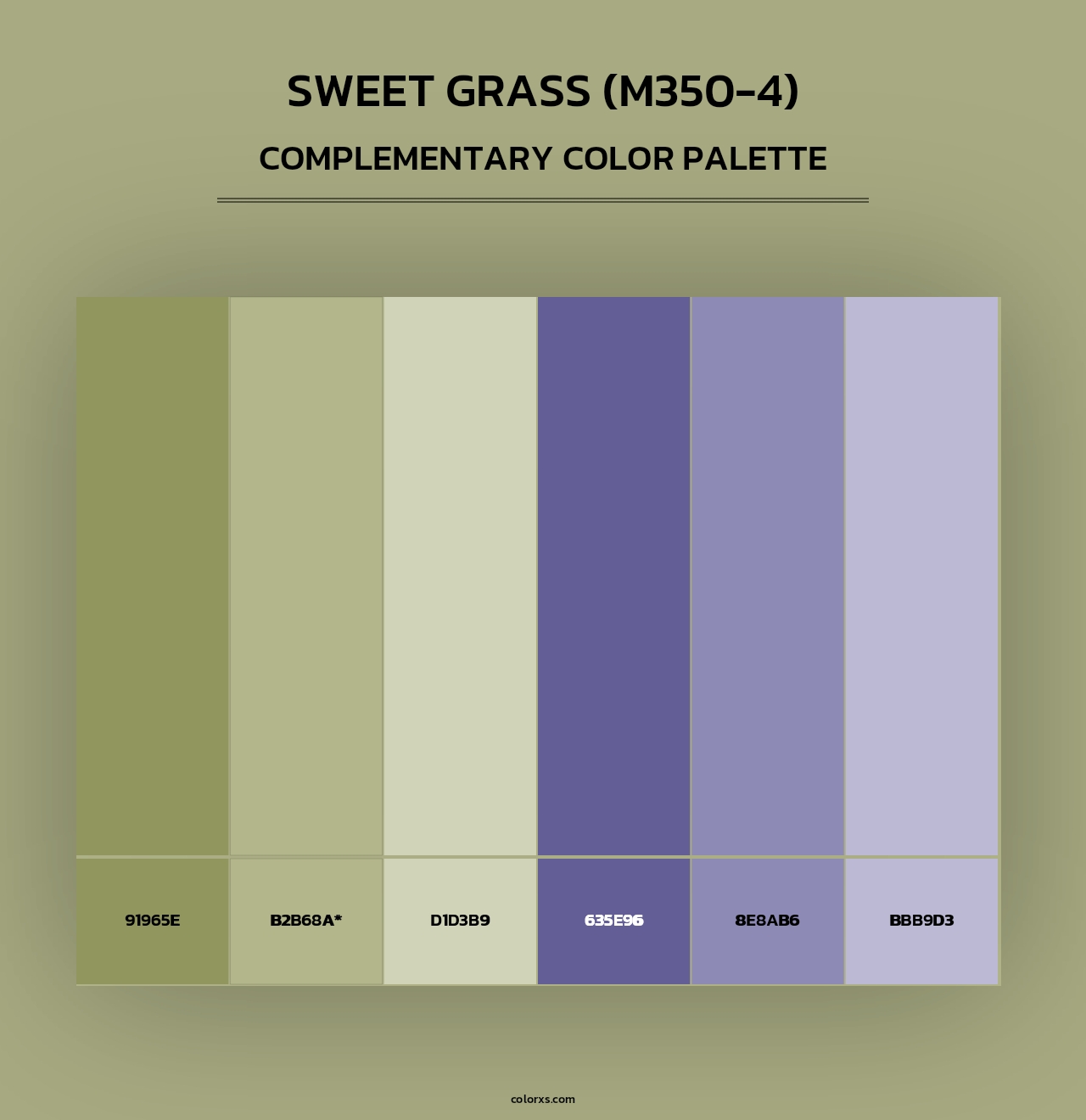 Sweet Grass (M350-4) - Complementary Color Palette
