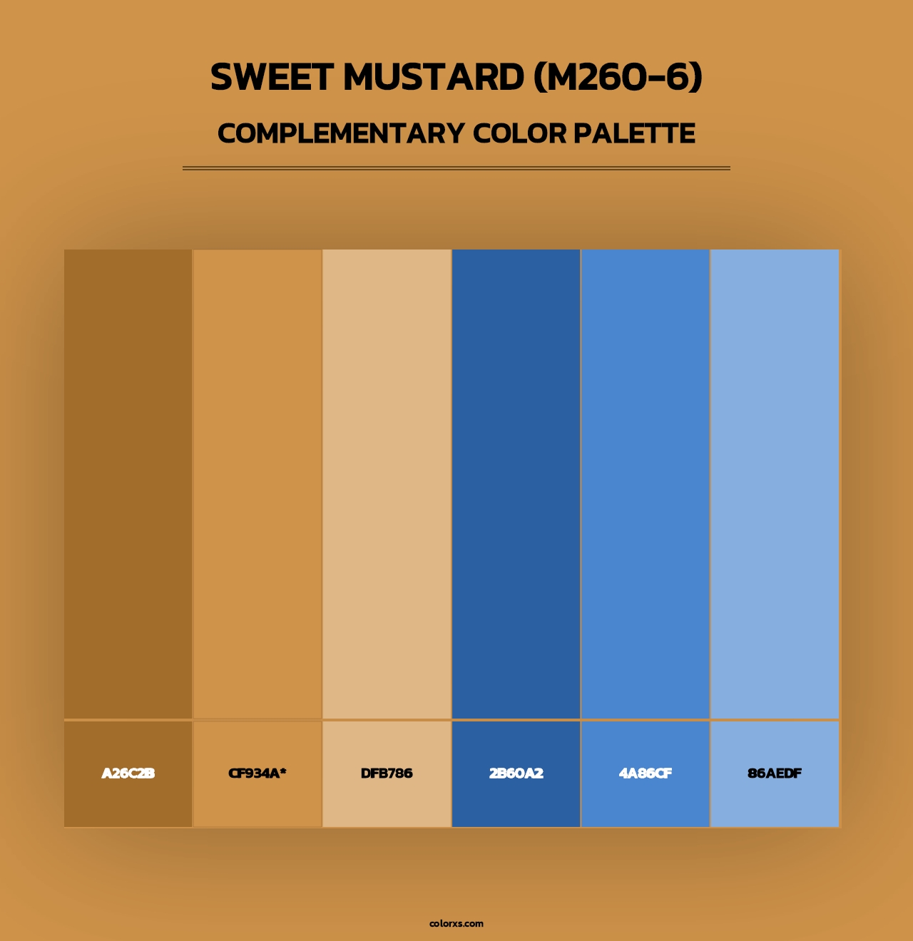 Sweet Mustard (M260-6) - Complementary Color Palette