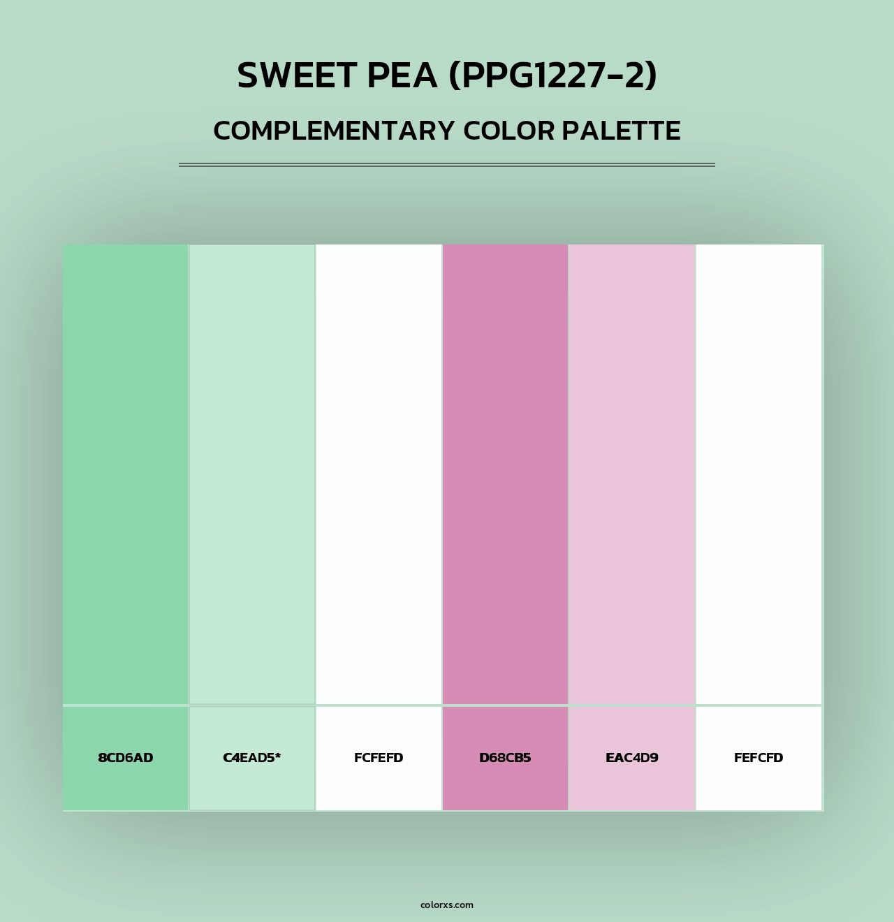 Sweet Pea (PPG1227-2) - Complementary Color Palette