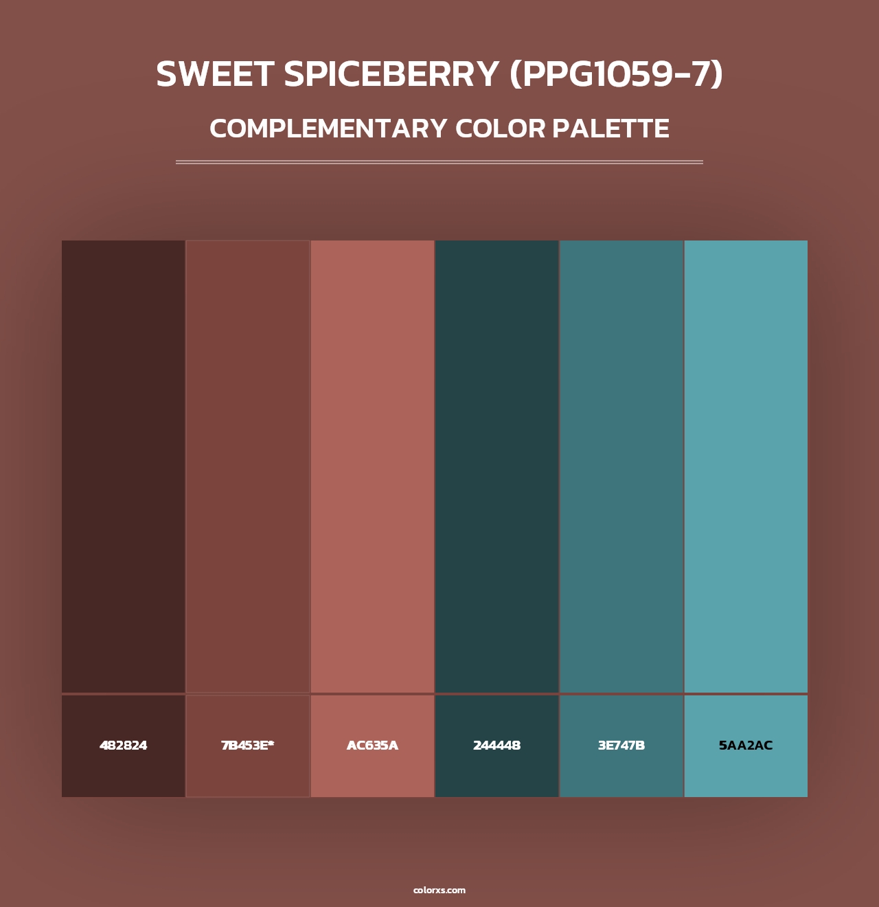 Sweet Spiceberry (PPG1059-7) - Complementary Color Palette