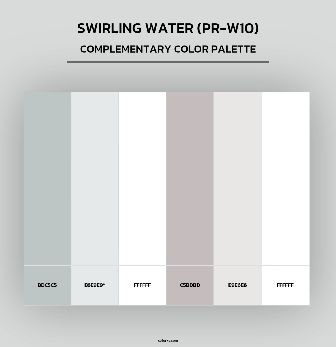 Swirling Water (PR-W10) - Complementary Color Palette