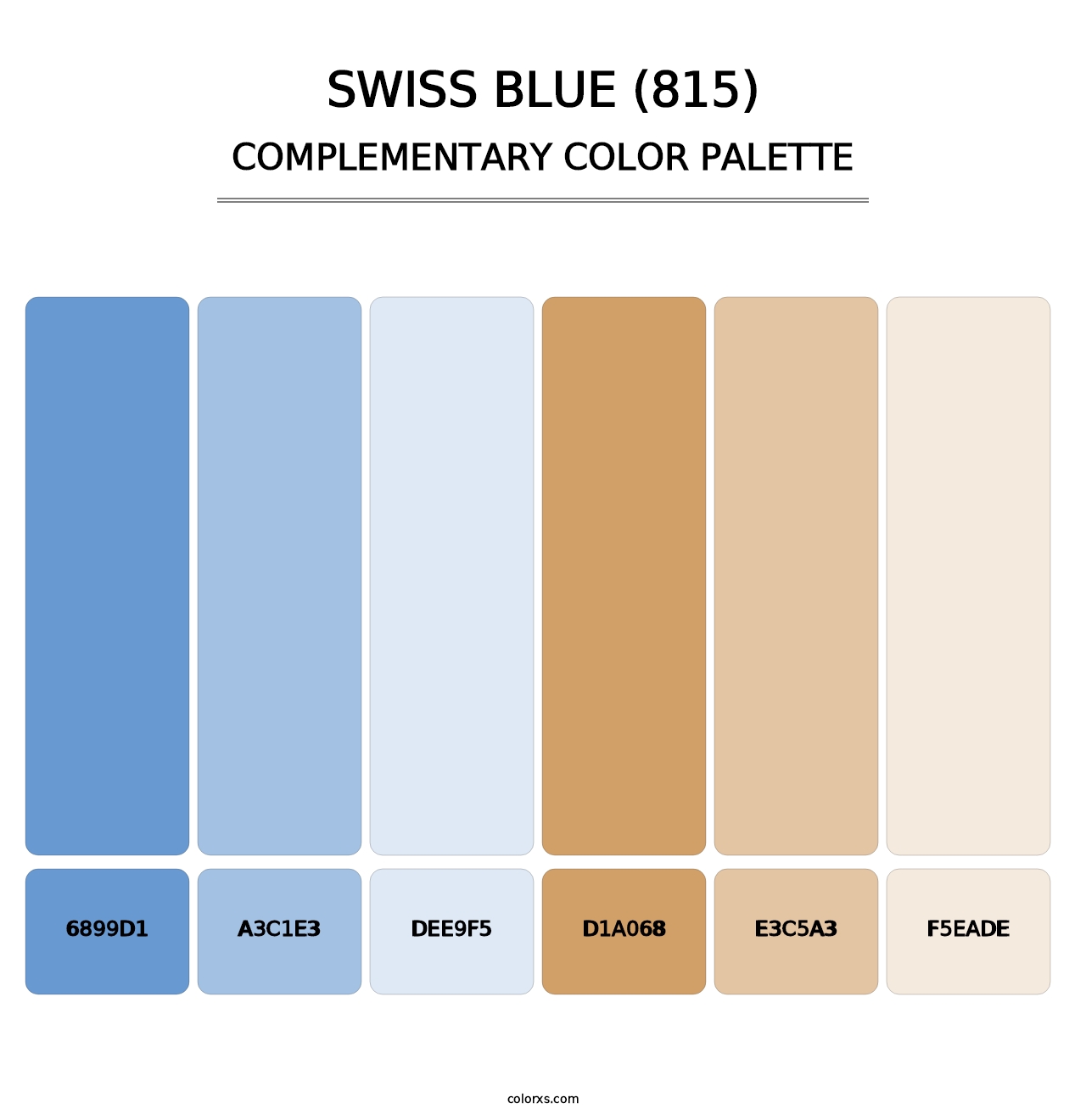 Swiss Blue (815) - Complementary Color Palette