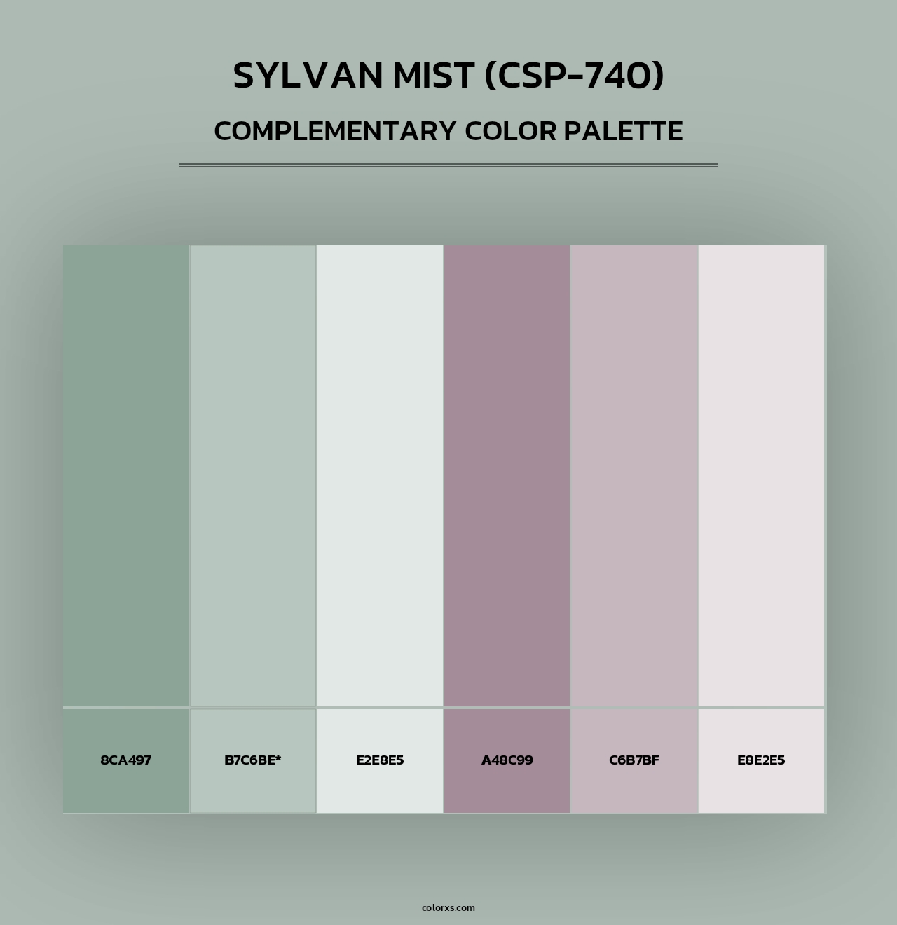 Sylvan Mist (CSP-740) - Complementary Color Palette