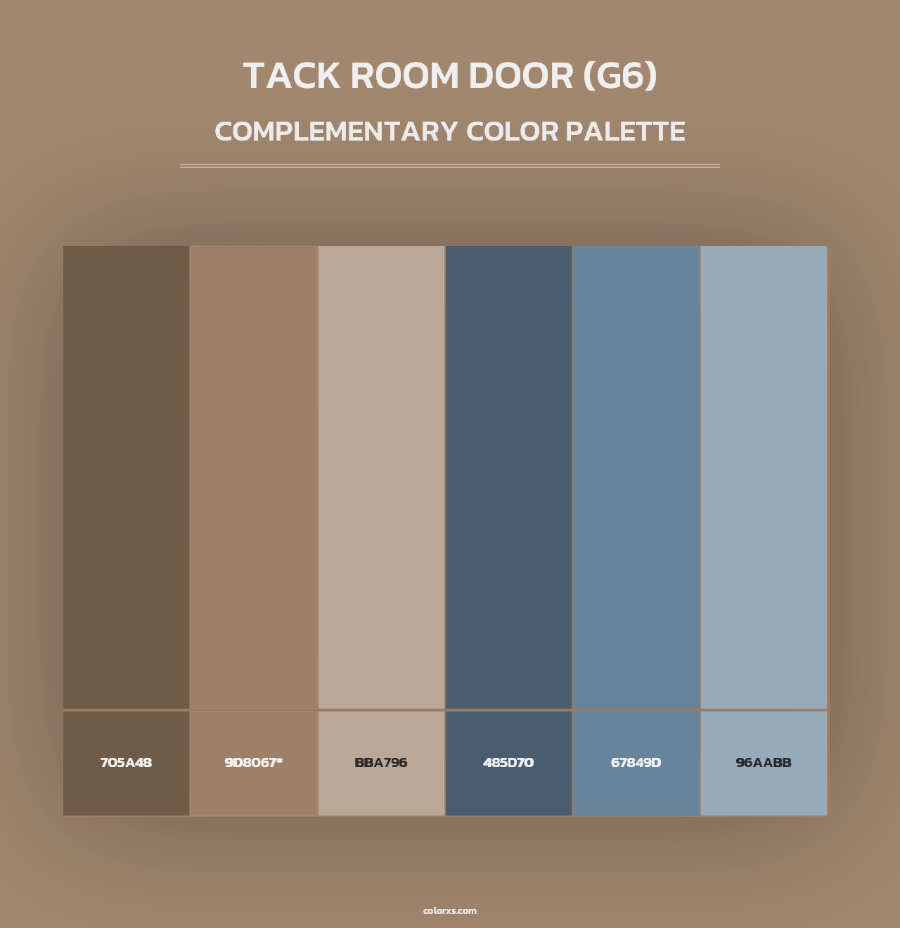 Tack Room Door (G6) - Complementary Color Palette
