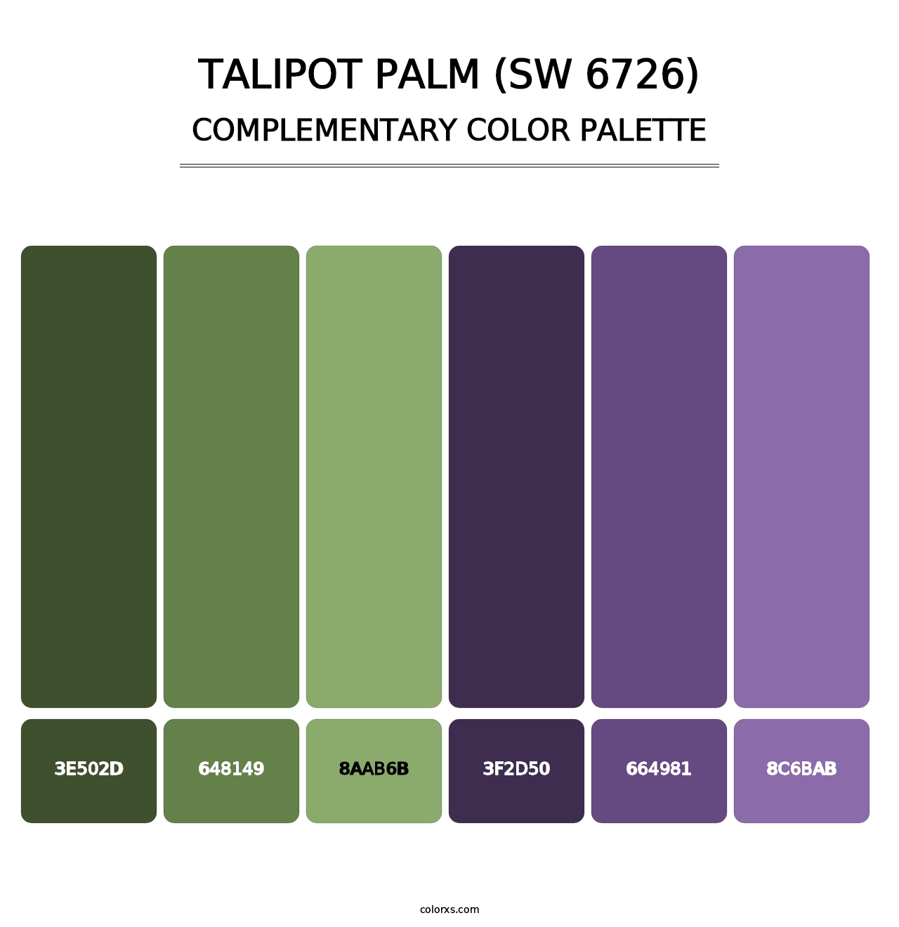 Talipot Palm (SW 6726) - Complementary Color Palette