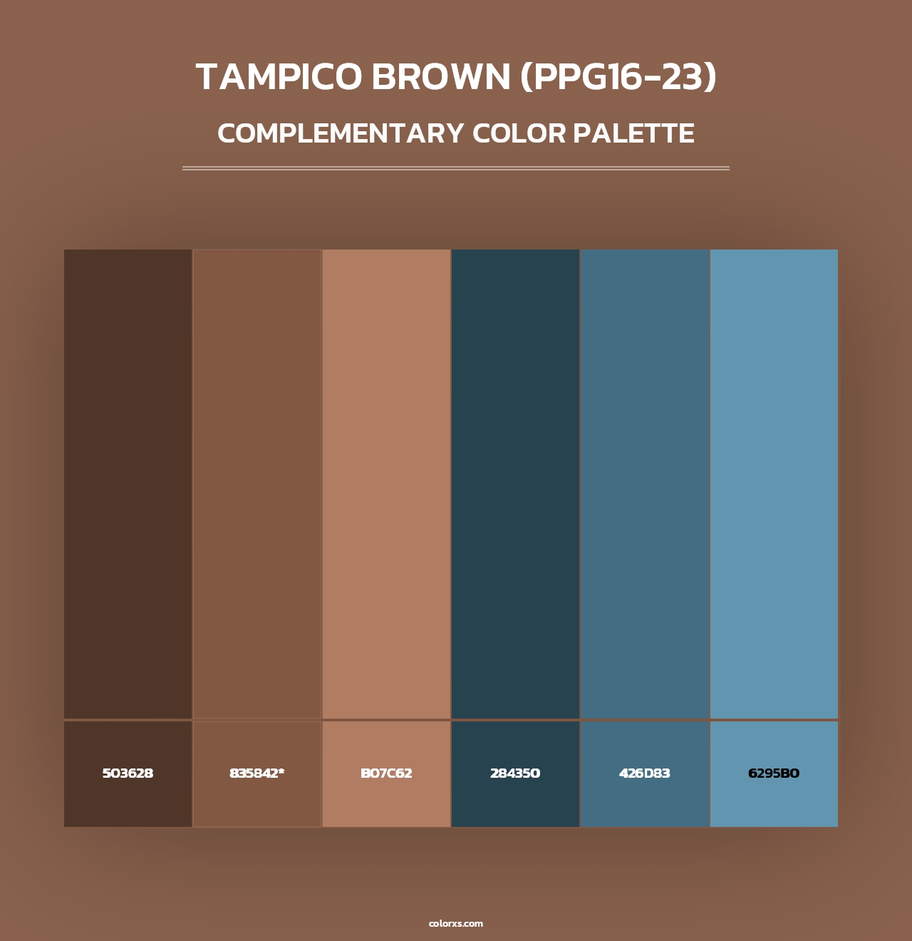 Tampico Brown (PPG16-23) - Complementary Color Palette