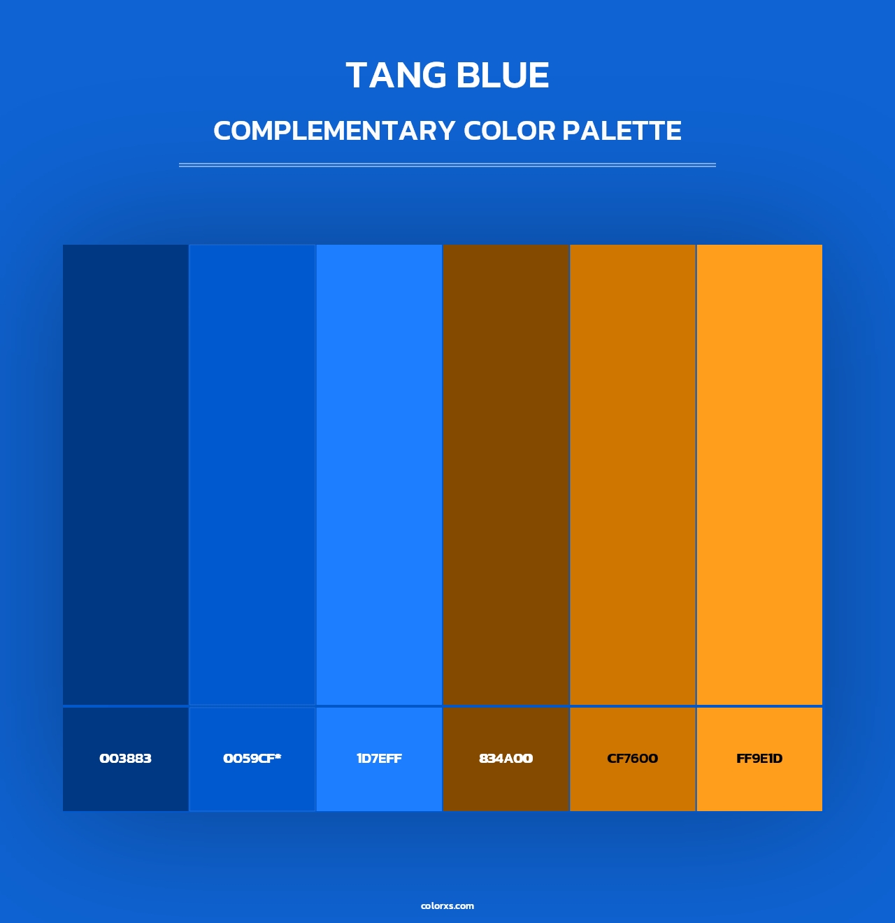 Tang Blue - Complementary Color Palette