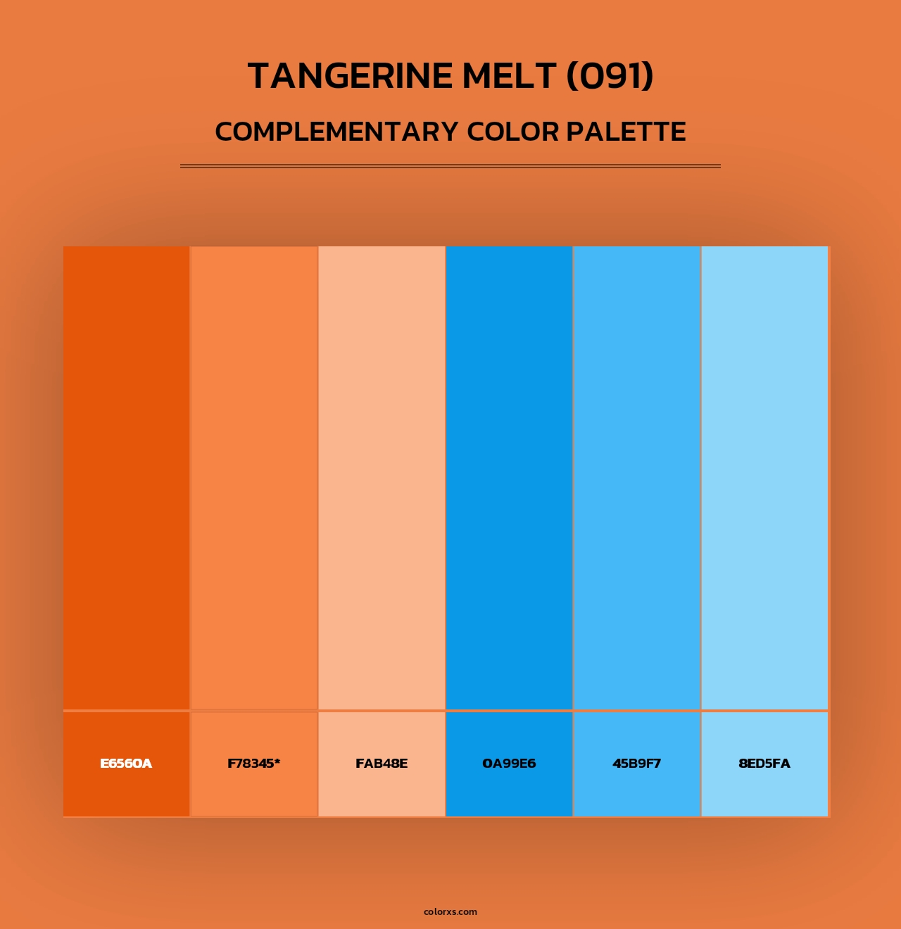 Tangerine Melt (091) - Complementary Color Palette
