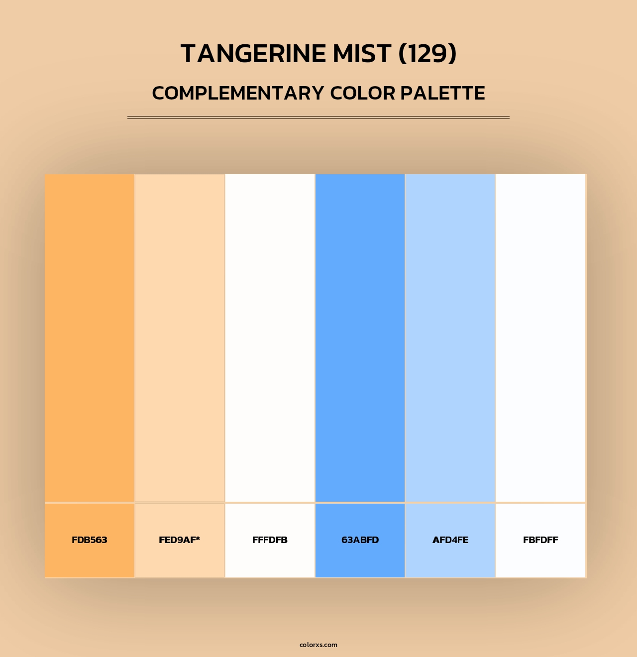 Tangerine Mist (129) - Complementary Color Palette