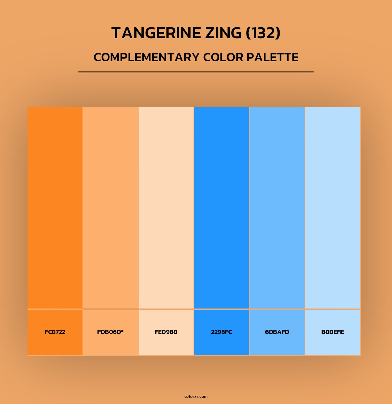 Tangerine Zing (132) - Complementary Color Palette