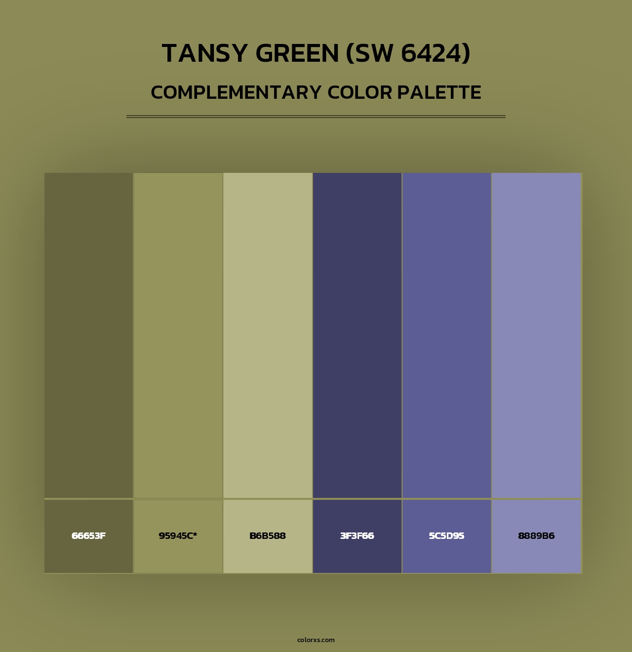 Tansy Green (SW 6424) - Complementary Color Palette
