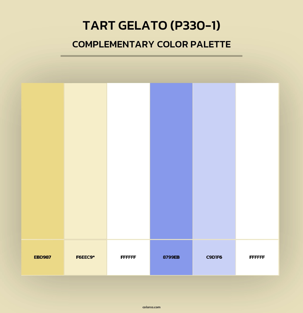 Tart Gelato (P330-1) - Complementary Color Palette