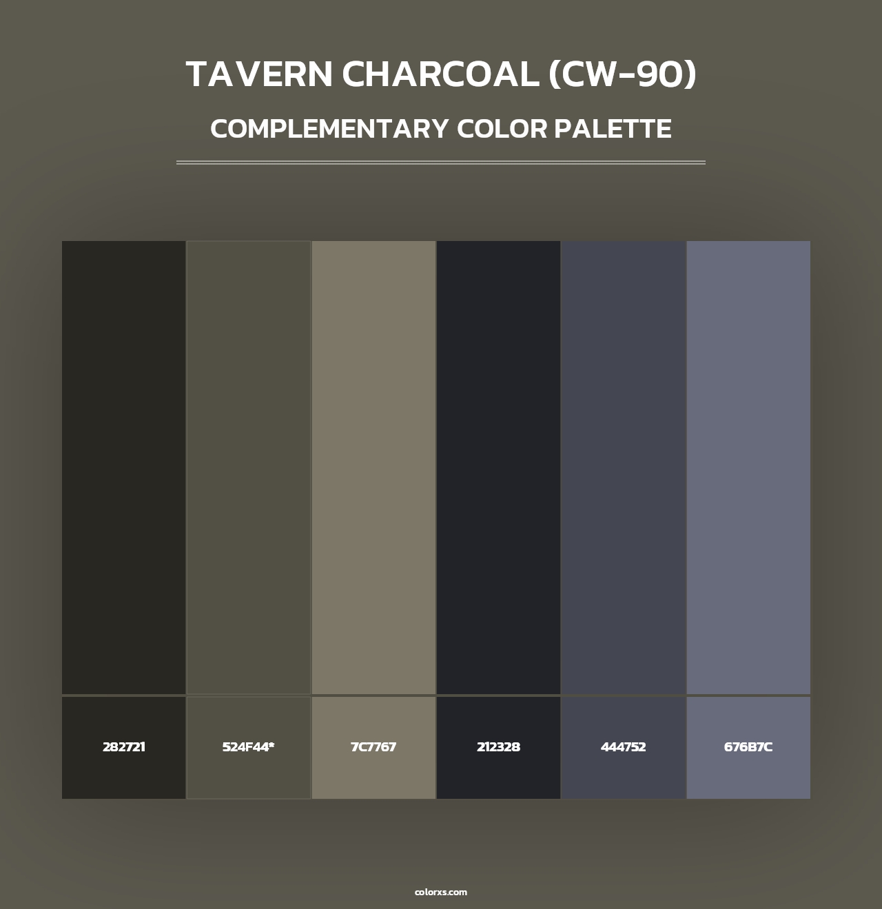 Tavern Charcoal (CW-90) - Complementary Color Palette