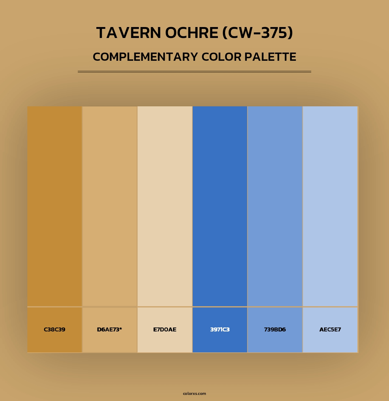 Tavern Ochre (CW-375) - Complementary Color Palette