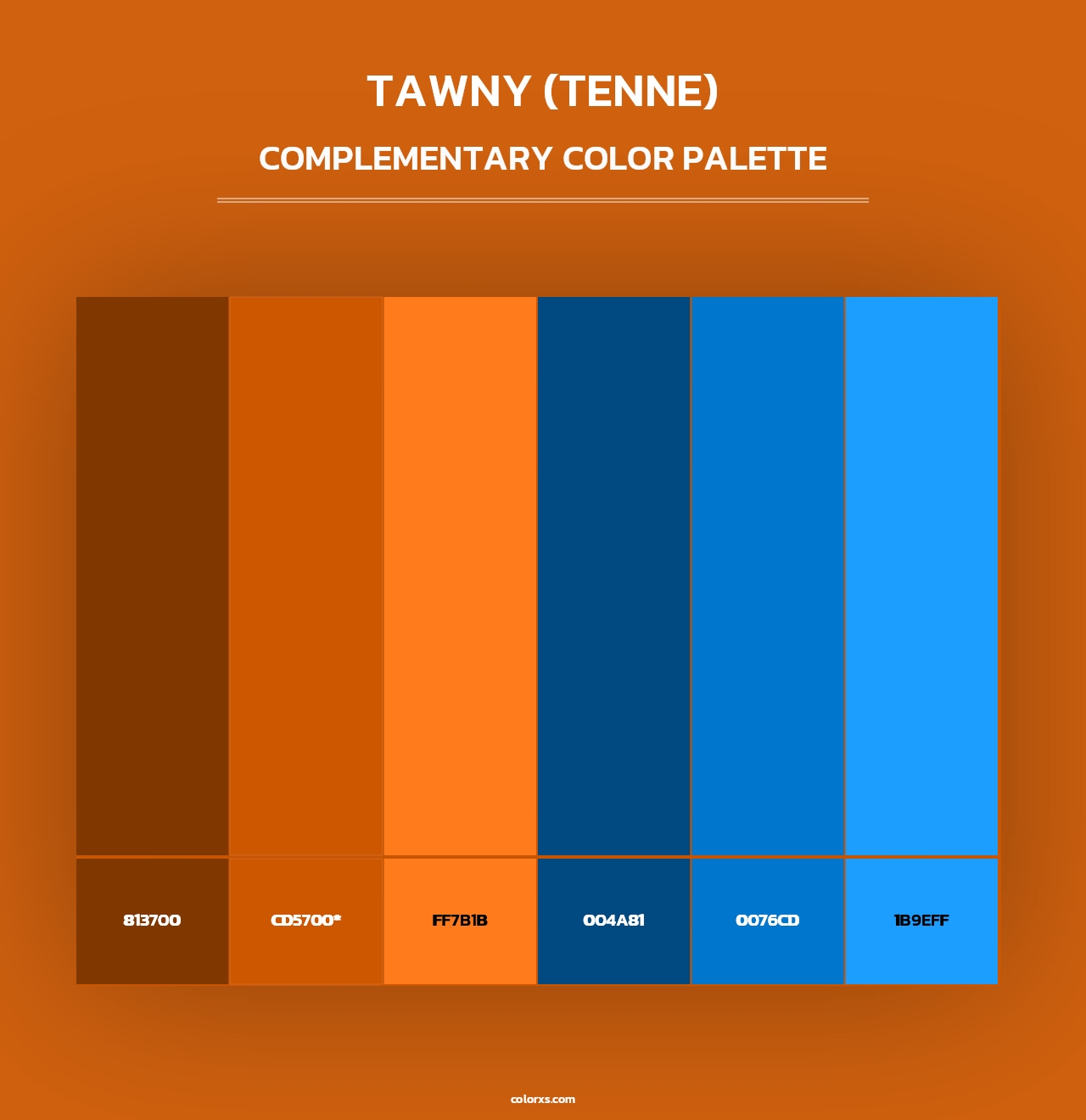 Tawny (Tenne) - Complementary Color Palette