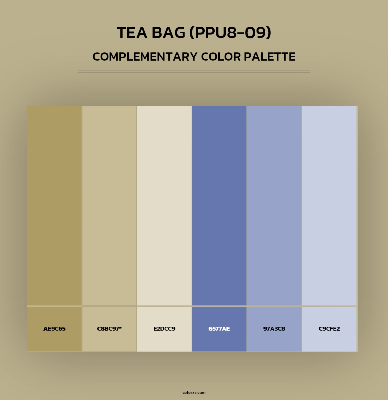 Tea Bag (PPU8-09) - Complementary Color Palette