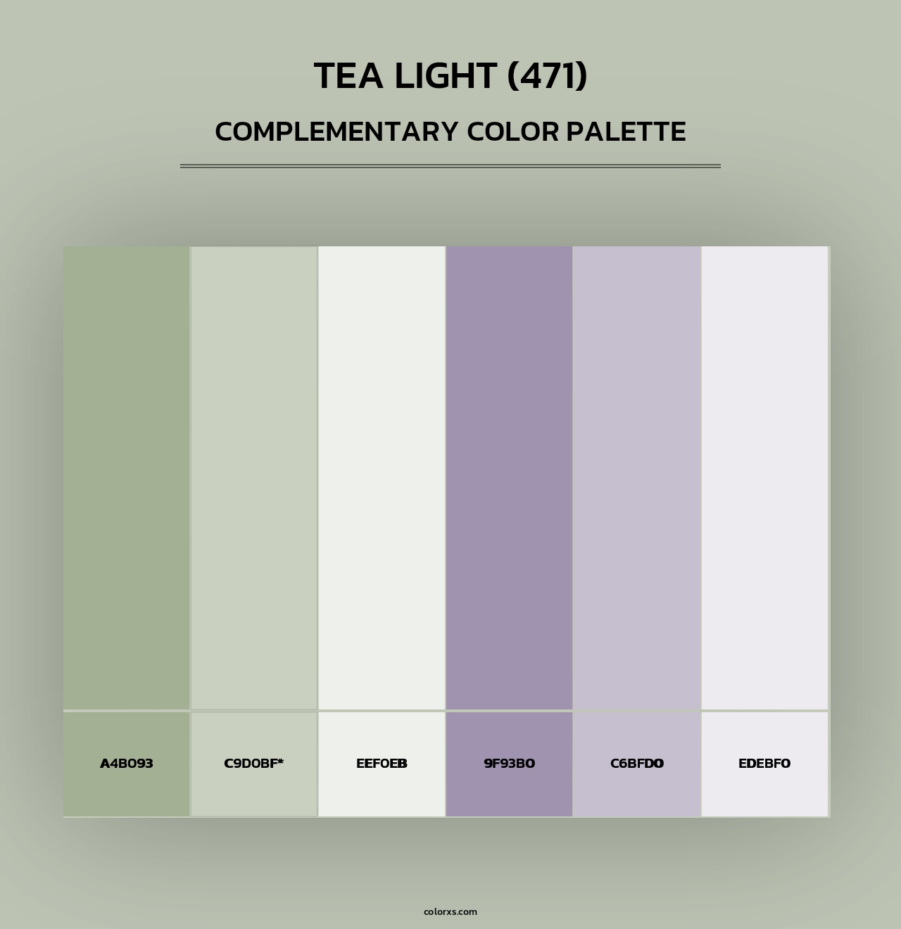 Tea Light (471) - Complementary Color Palette