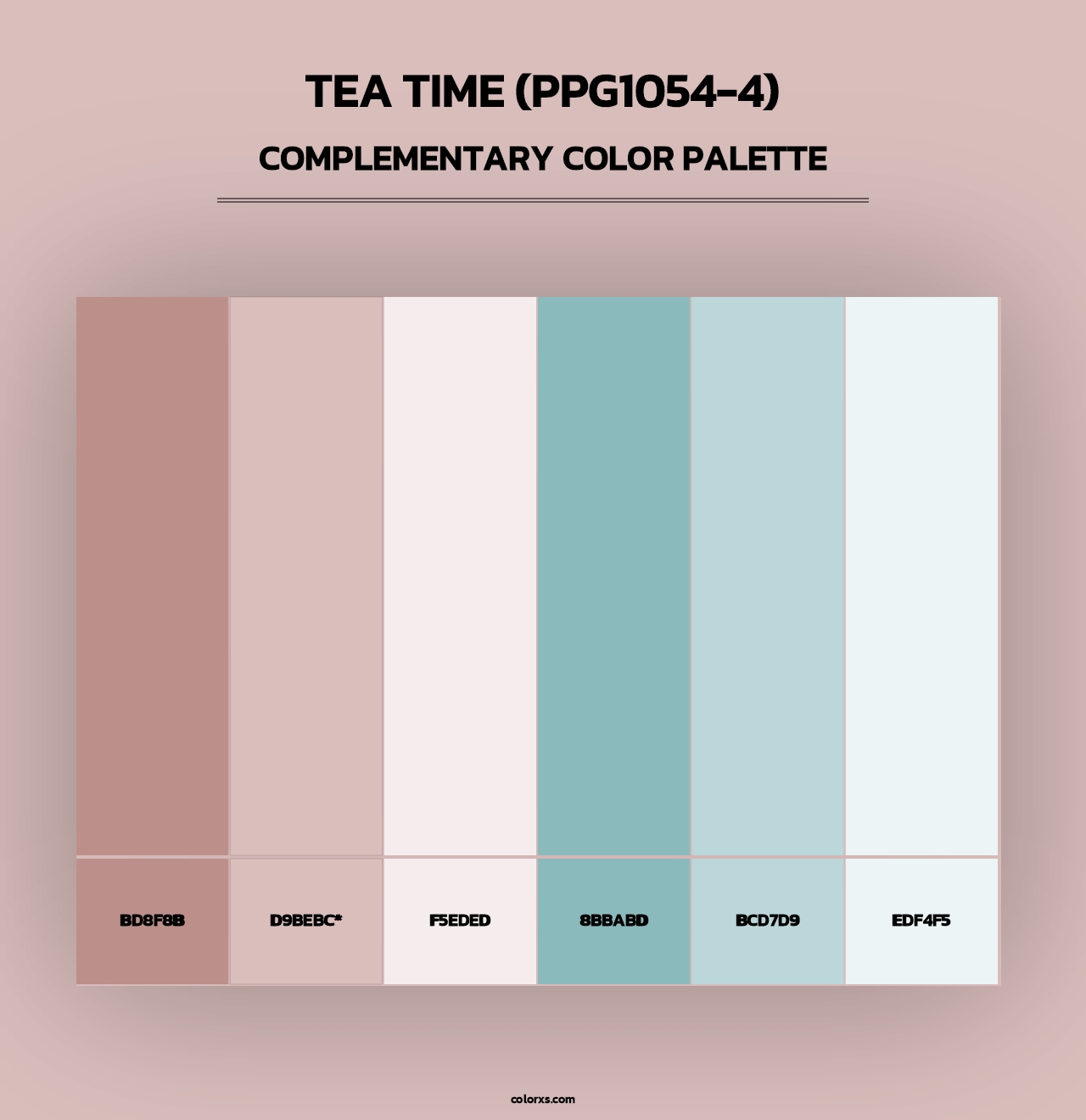 Tea Time (PPG1054-4) - Complementary Color Palette