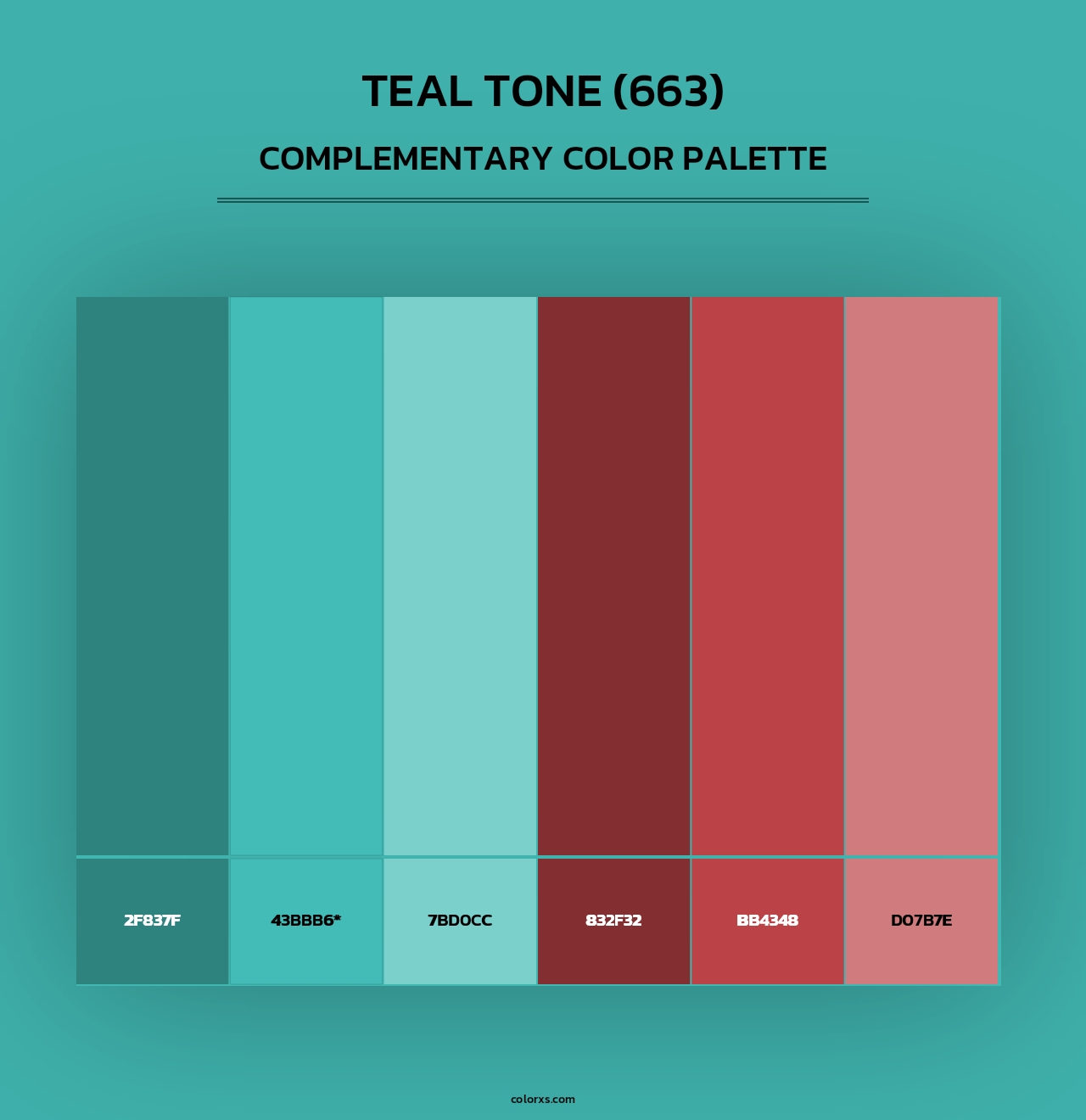 Teal Tone (663) - Complementary Color Palette