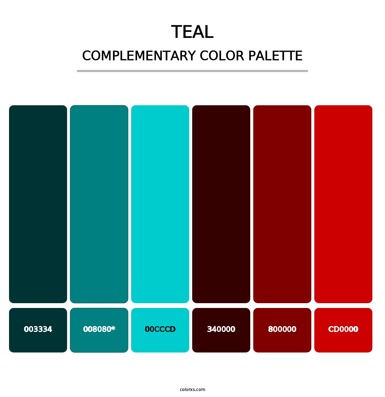 Teal - Complementary Color Palette