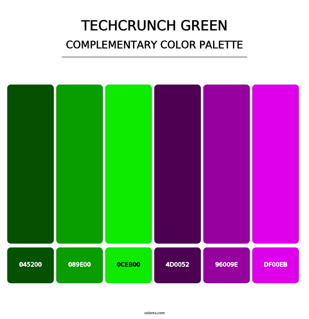 TechCrunch Green - Complementary Color Palette