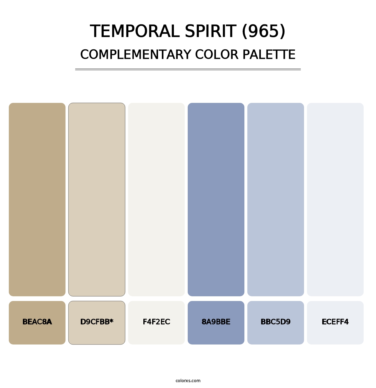 Temporal Spirit (965) - Complementary Color Palette