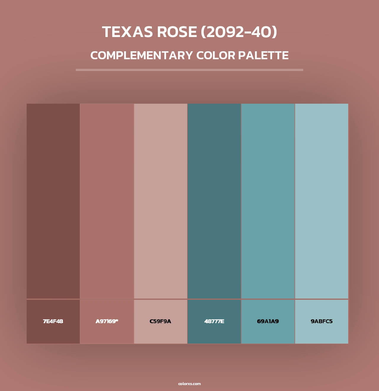Texas Rose (2092-40) - Complementary Color Palette