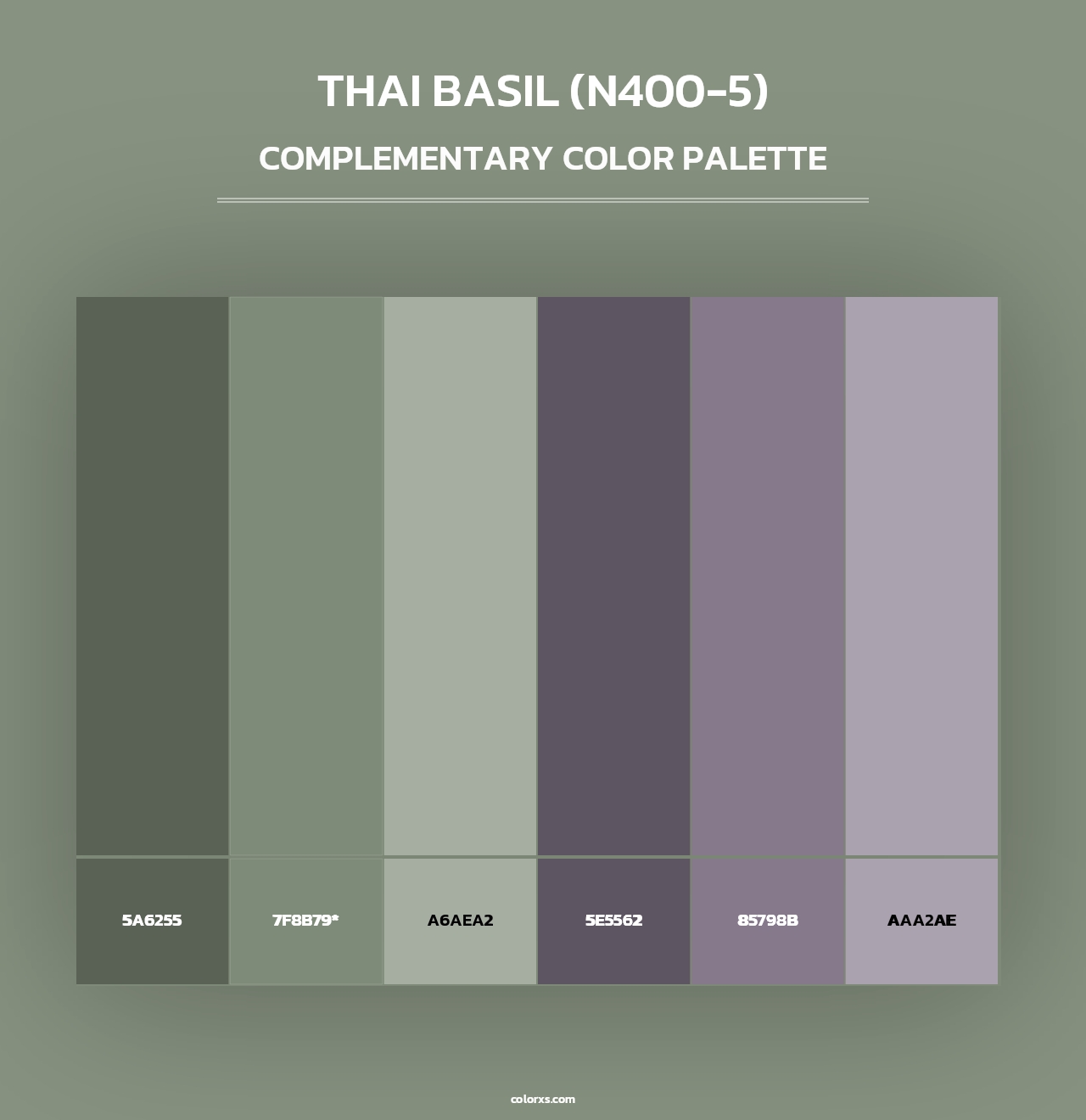 Thai Basil (N400-5) - Complementary Color Palette