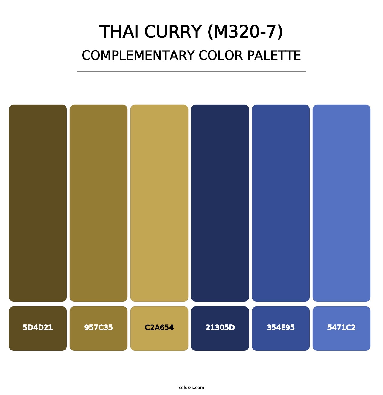 Thai Curry (M320-7) - Complementary Color Palette