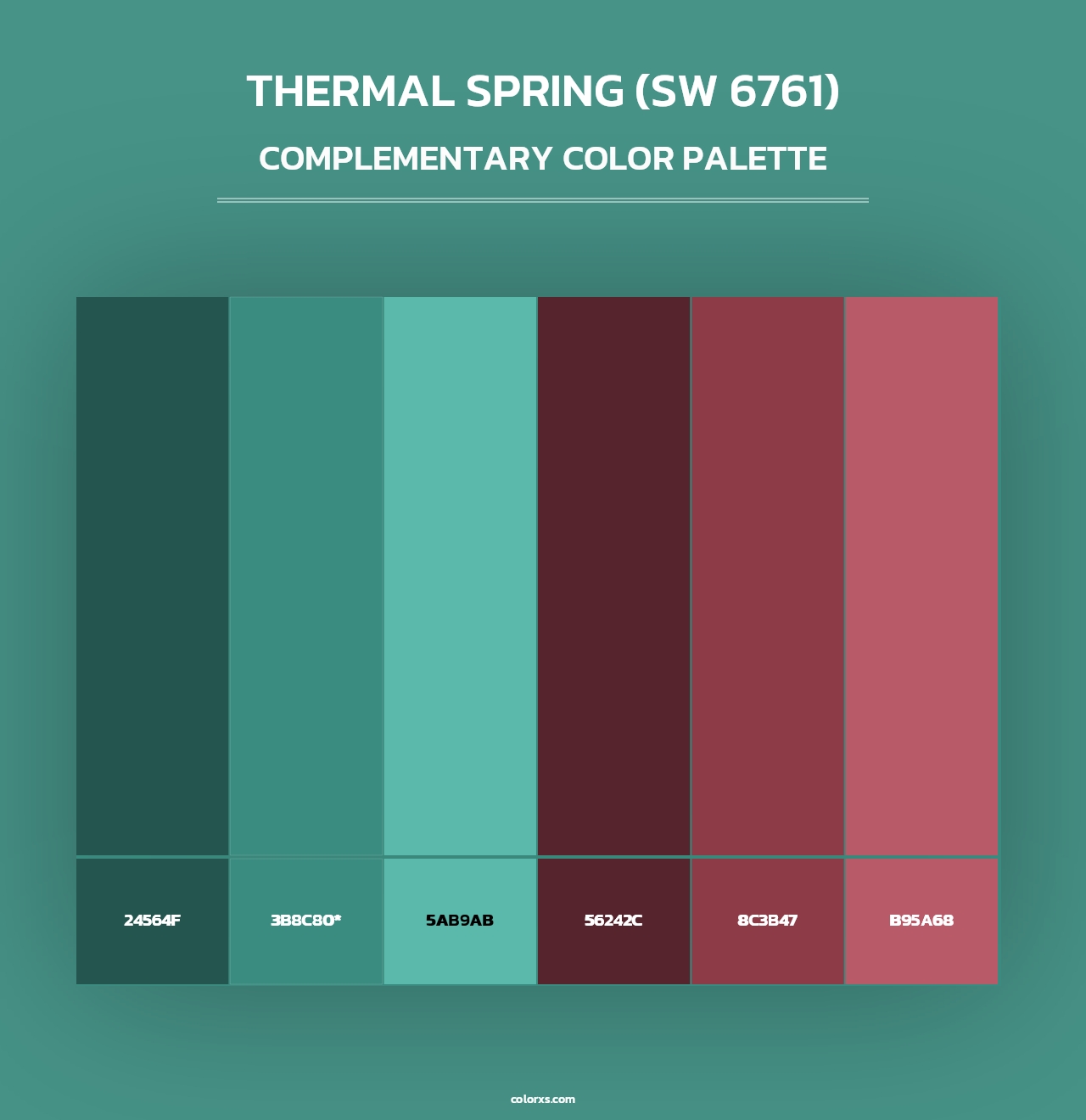 Thermal Spring (SW 6761) - Complementary Color Palette