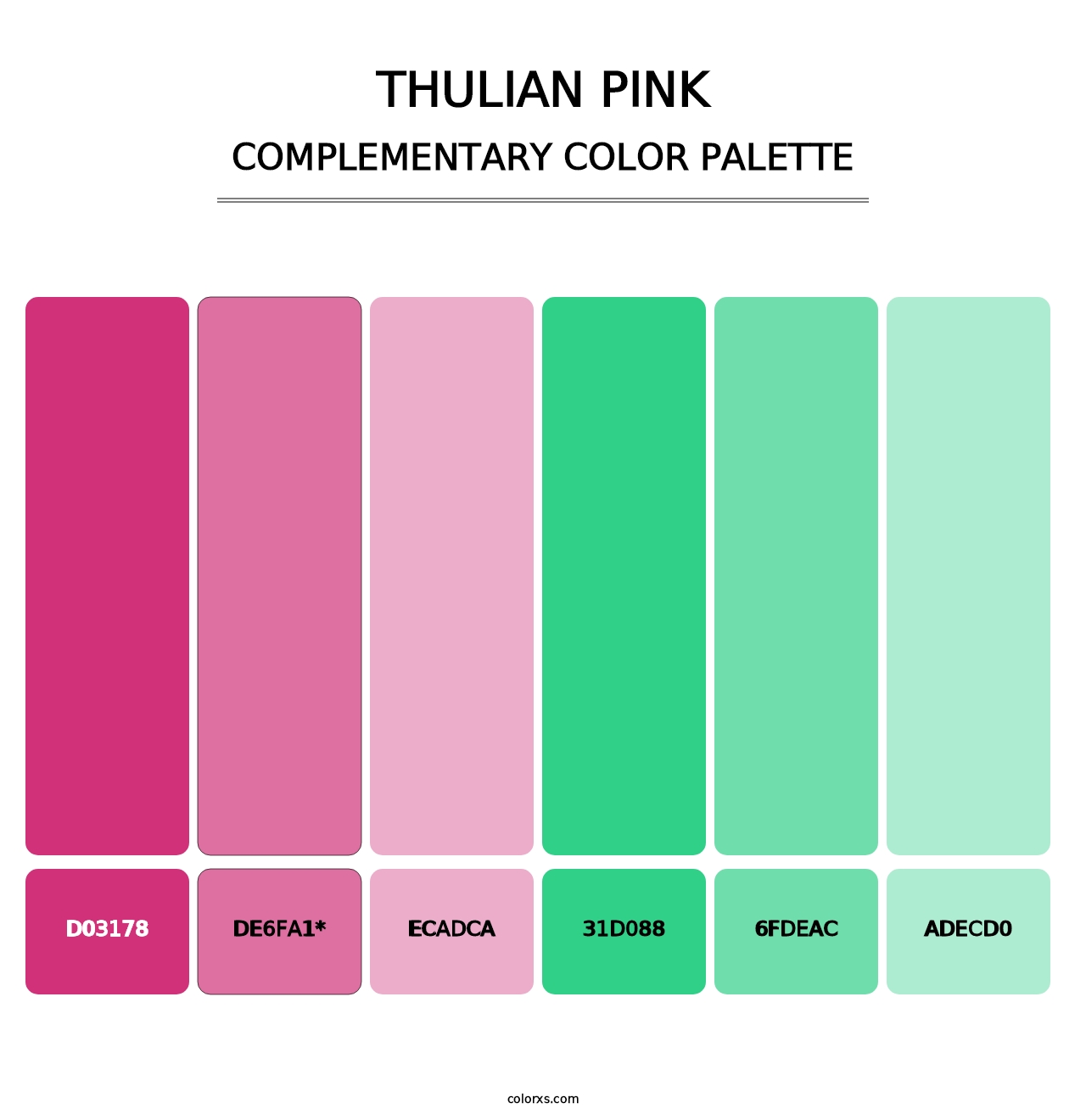 Thulian Pink - Complementary Color Palette