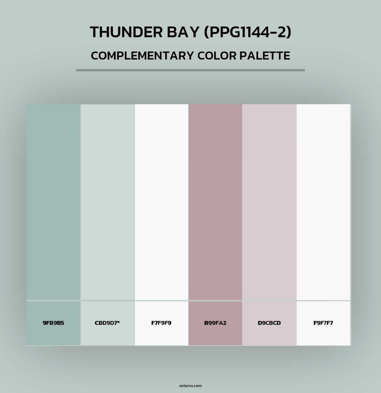 Thunder Bay (PPG1144-2) - Complementary Color Palette