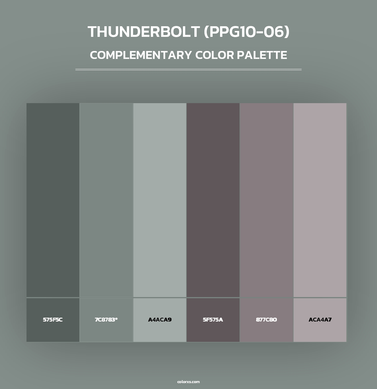 Thunderbolt (PPG10-06) - Complementary Color Palette