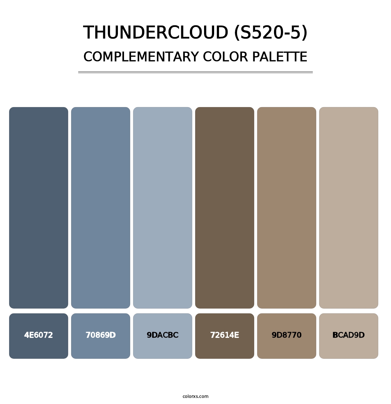 Thundercloud (S520-5) - Complementary Color Palette