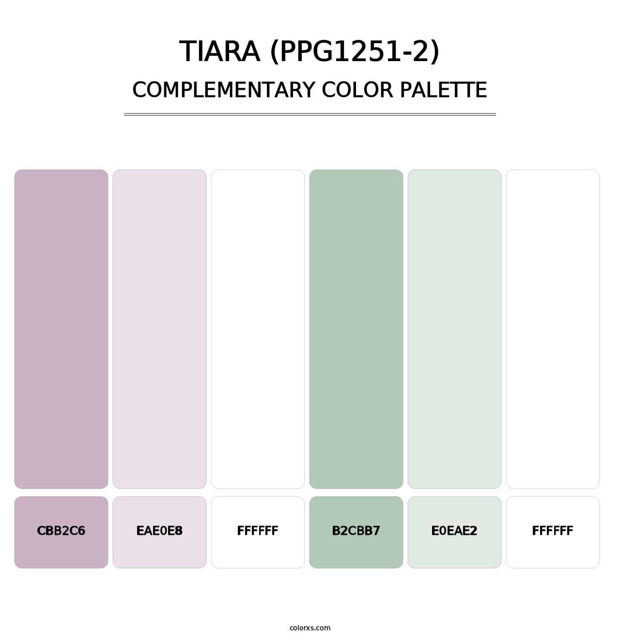 Tiara (PPG1251-2) - Complementary Color Palette