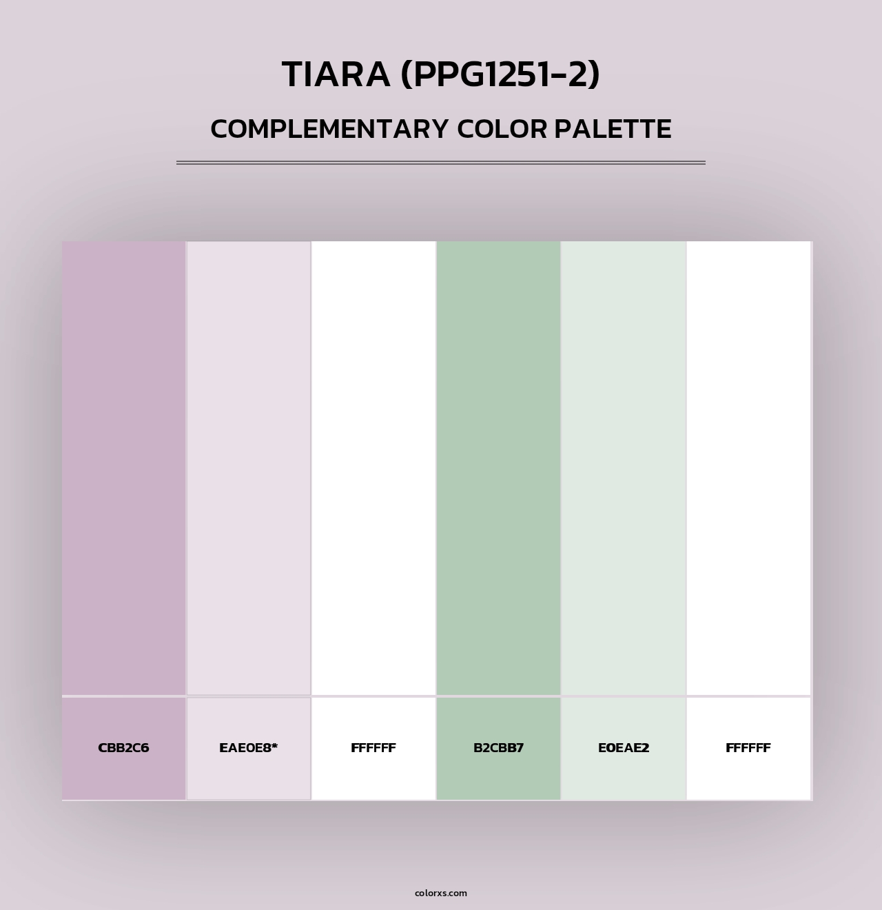 Tiara (PPG1251-2) - Complementary Color Palette