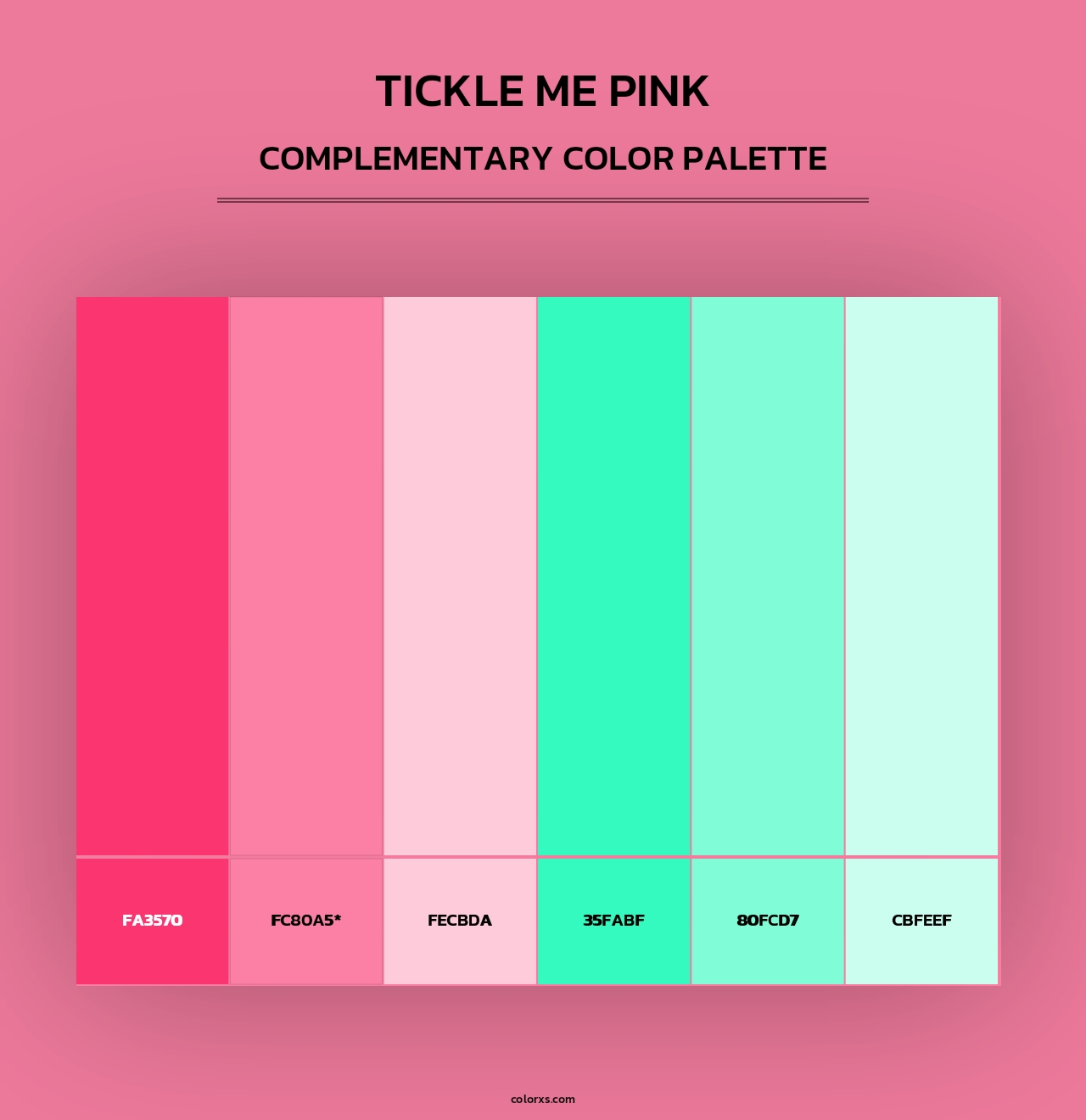 Tickle Me Pink - Complementary Color Palette