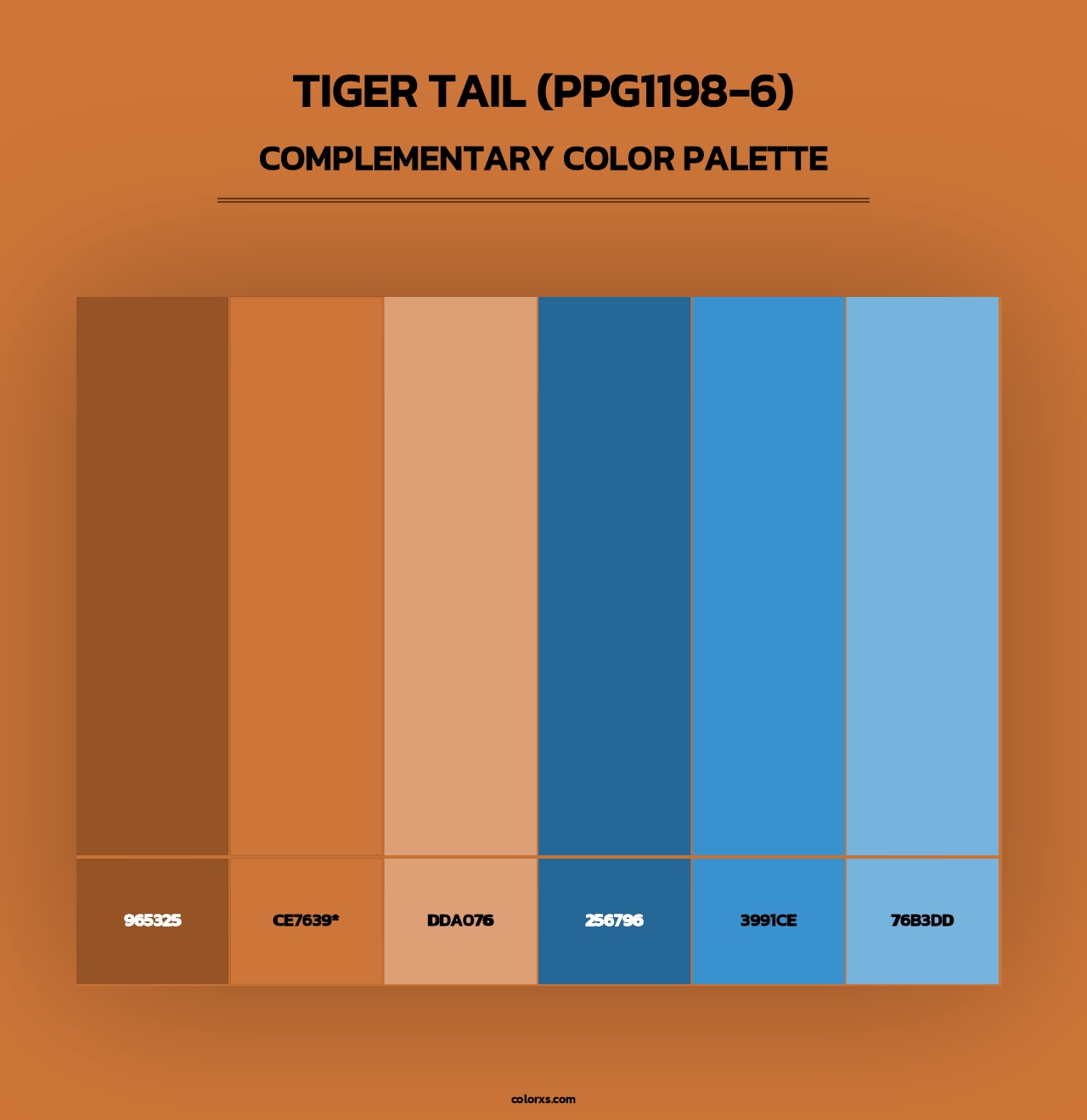 Tiger Tail (PPG1198-6) - Complementary Color Palette