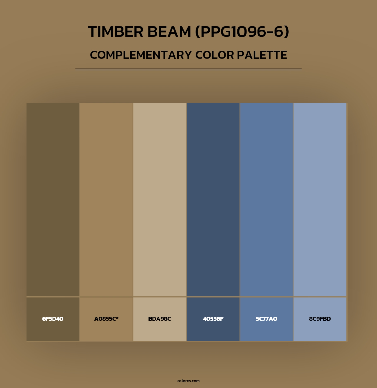 Timber Beam (PPG1096-6) - Complementary Color Palette