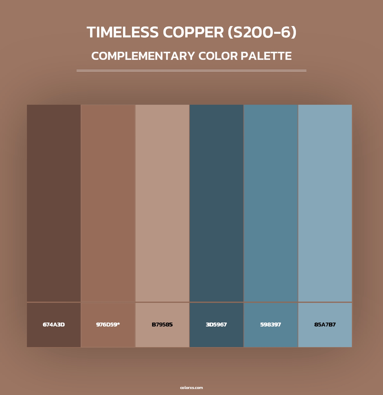 Timeless Copper (S200-6) - Complementary Color Palette