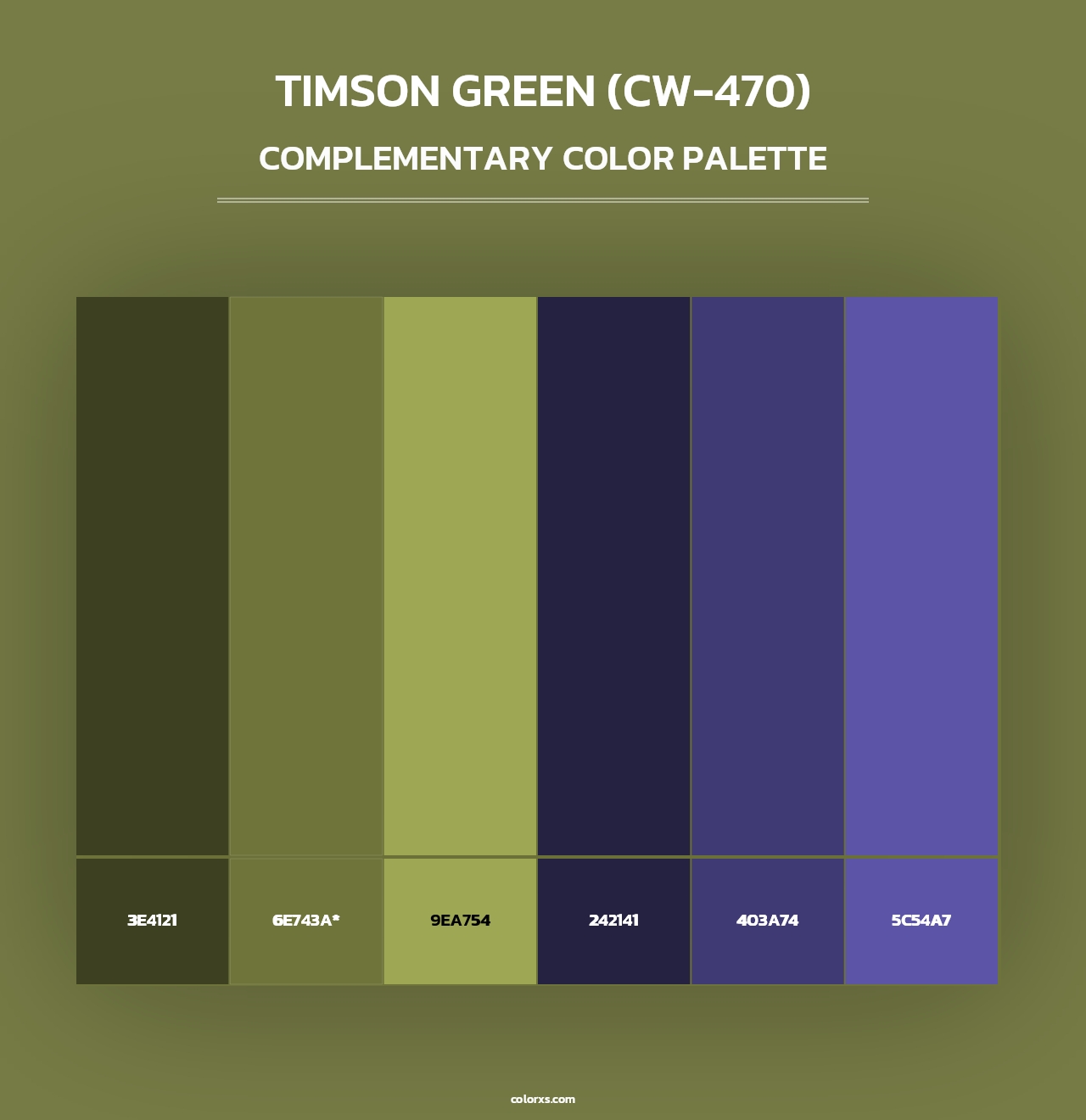 Timson Green (CW-470) - Complementary Color Palette
