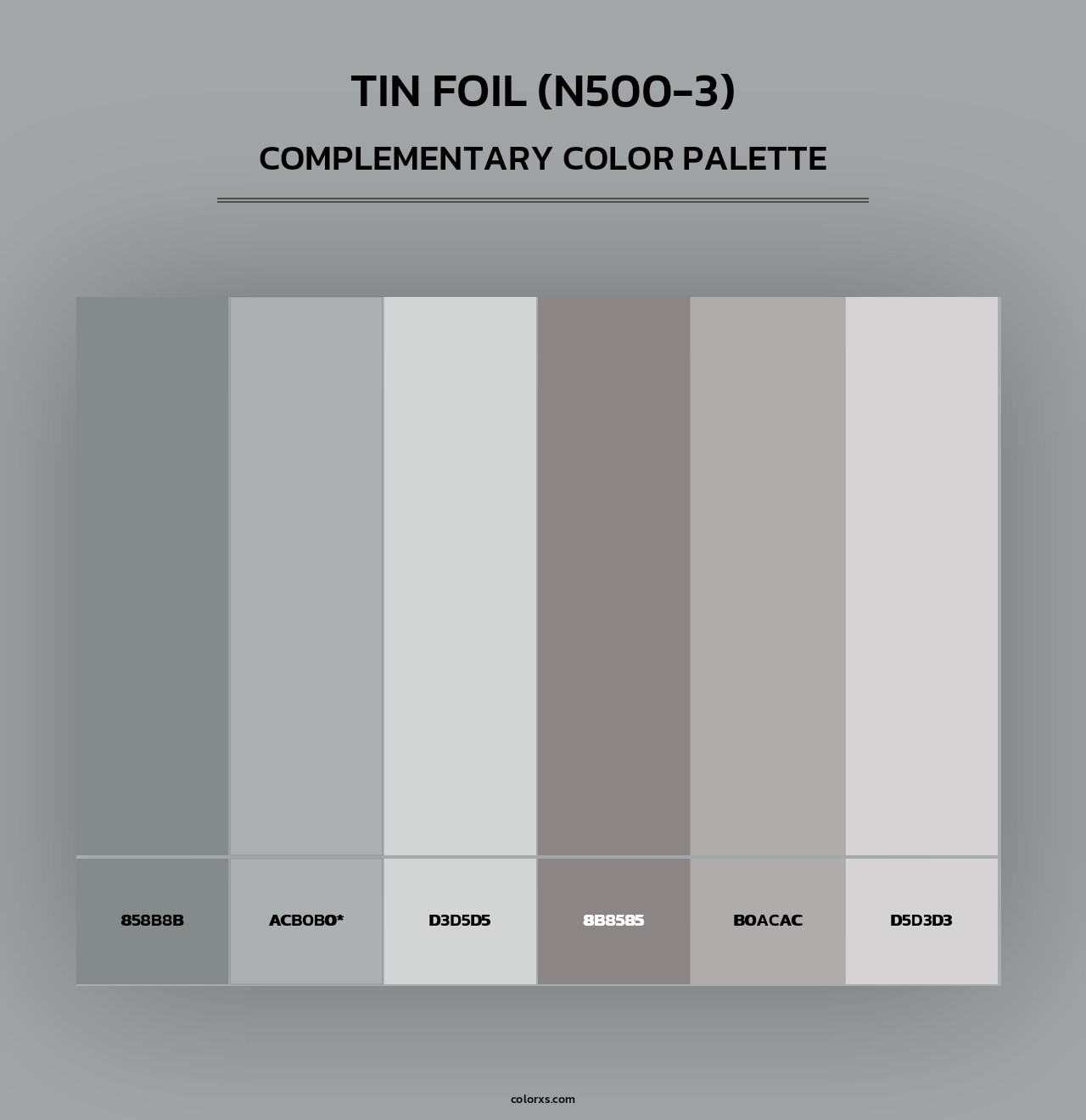 Tin Foil (N500-3) - Complementary Color Palette