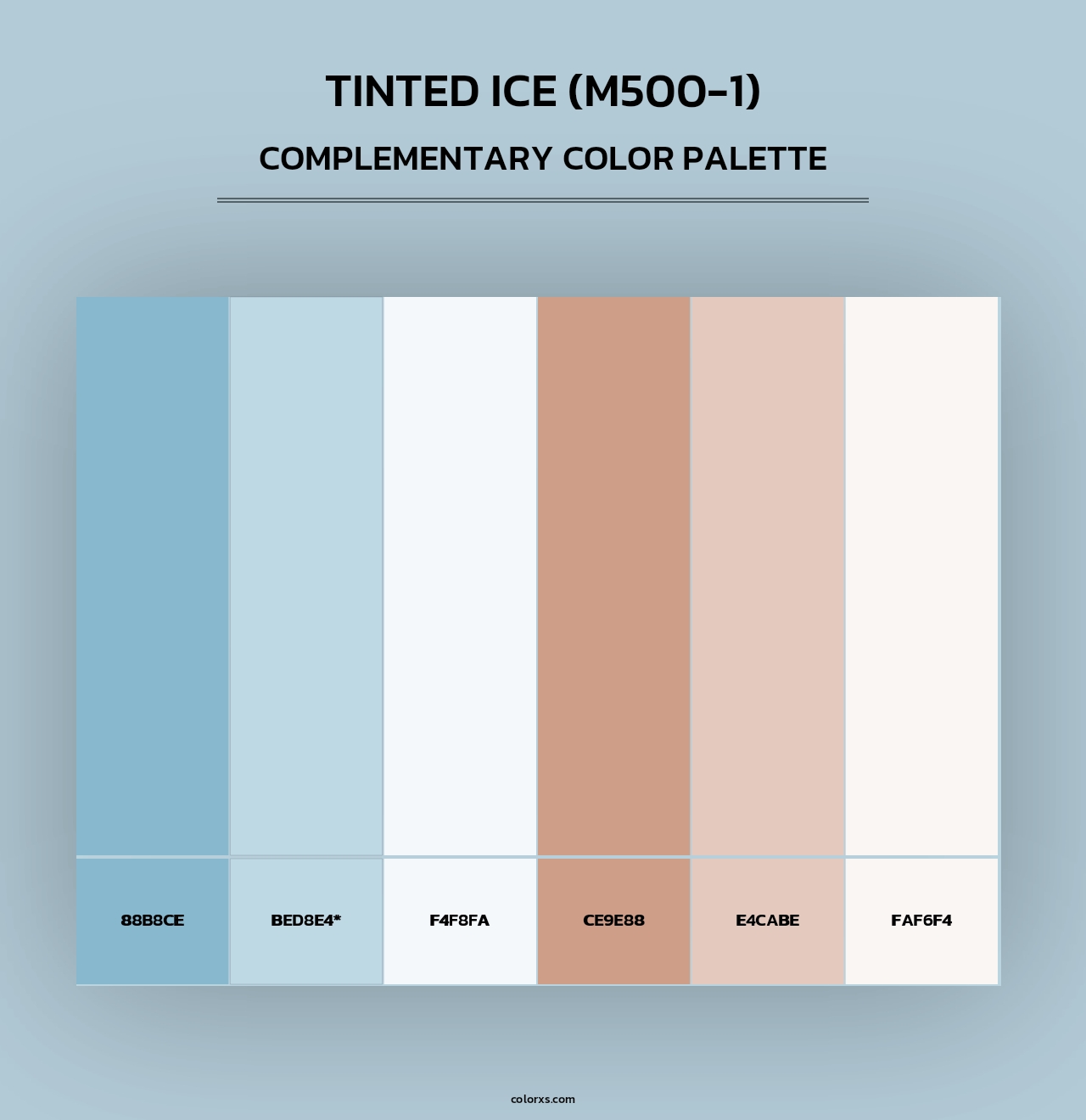 Tinted Ice (M500-1) - Complementary Color Palette