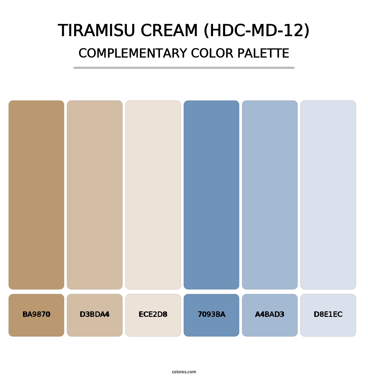 Tiramisu Cream (HDC-MD-12) - Complementary Color Palette