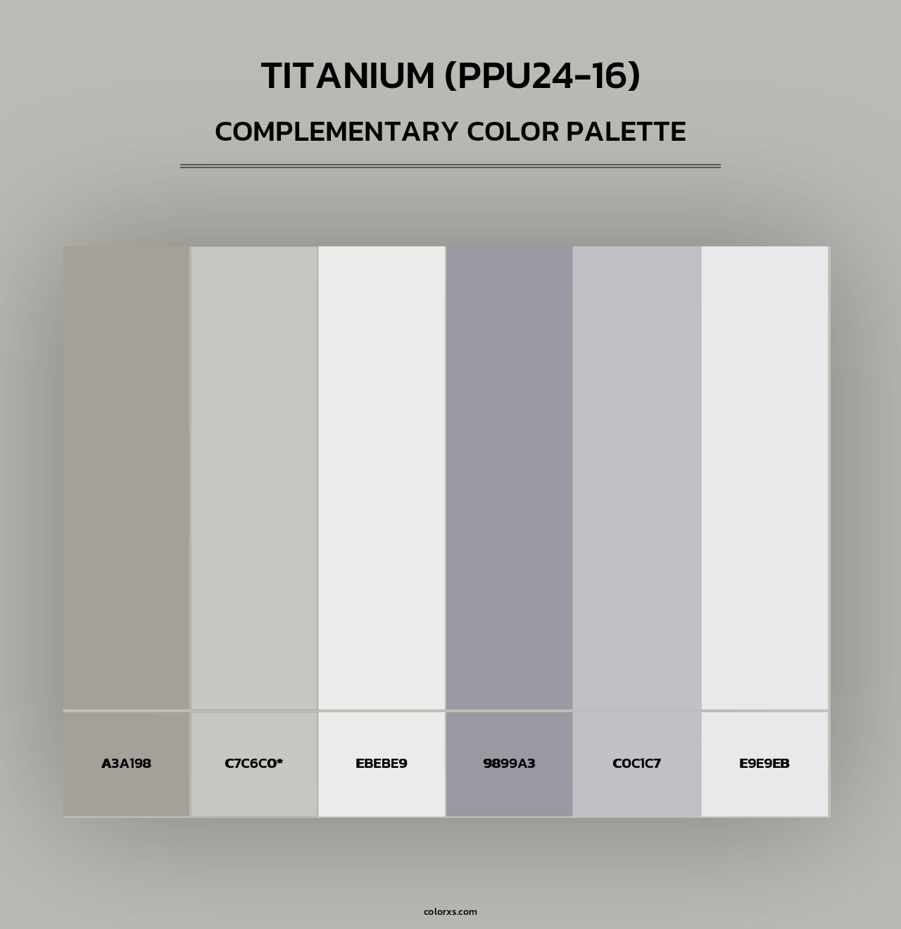 Titanium (PPU24-16) - Complementary Color Palette