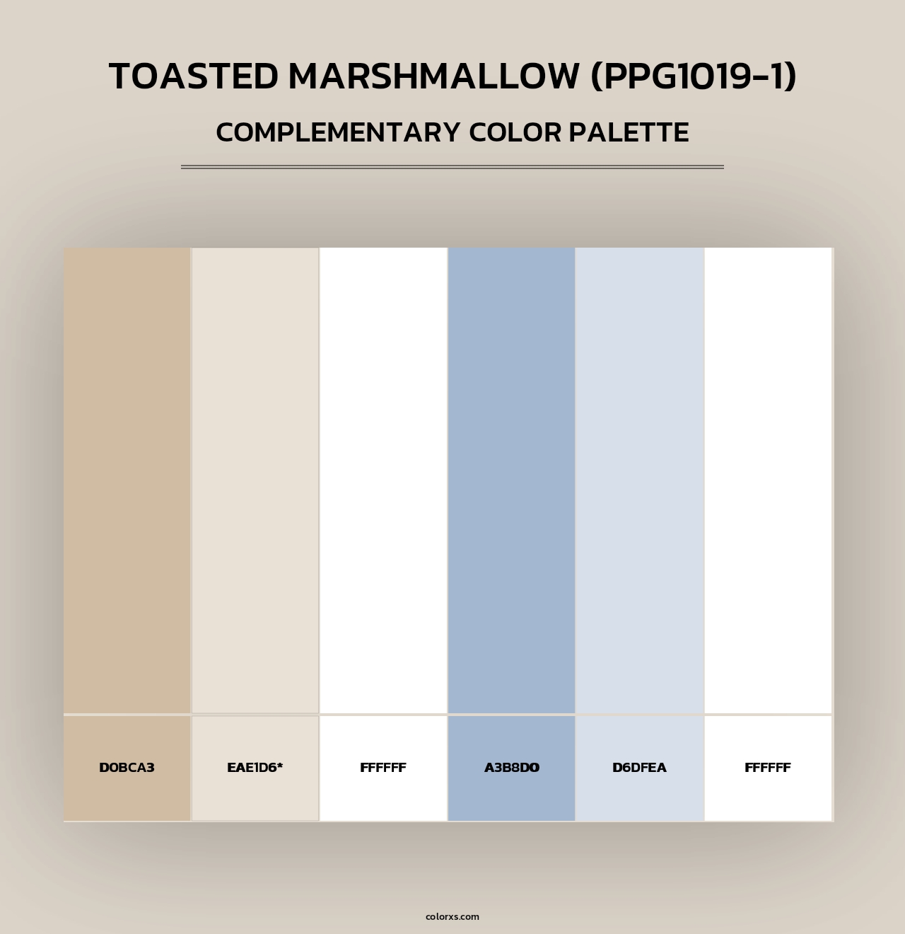 Toasted Marshmallow (PPG1019-1) - Complementary Color Palette